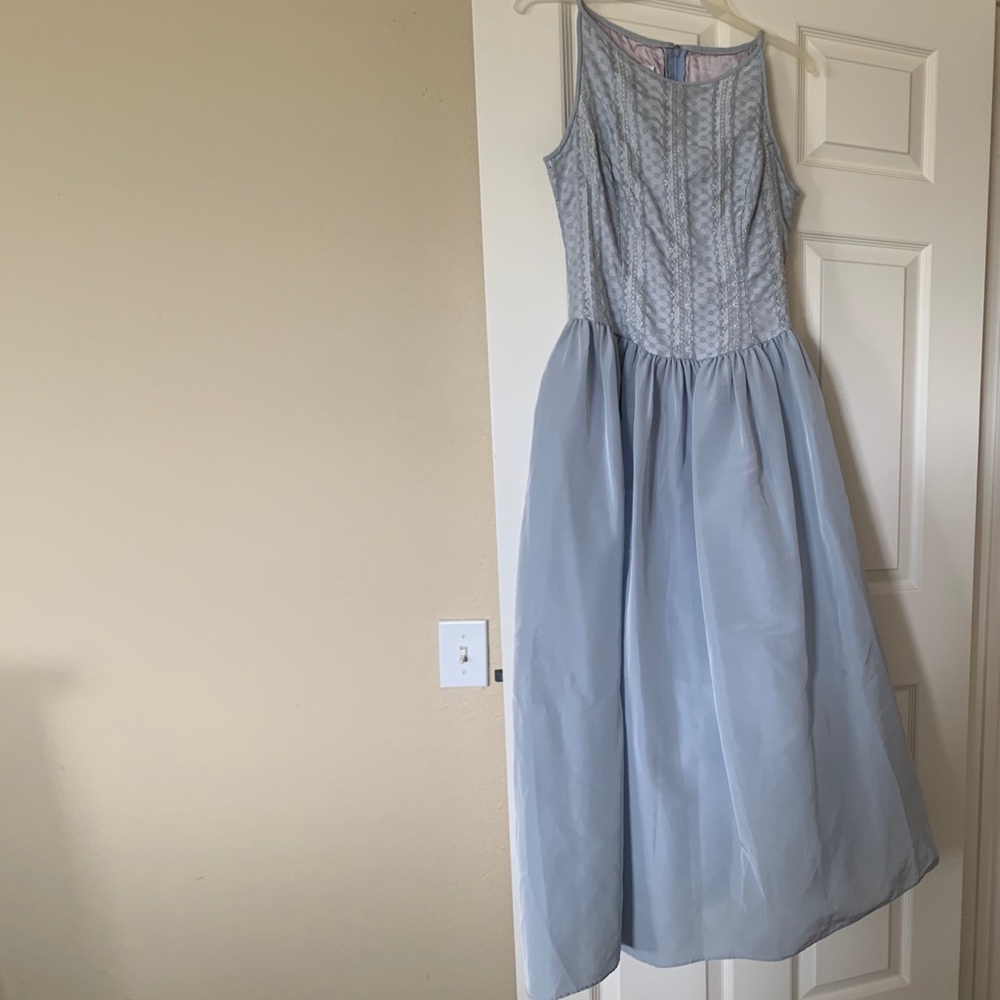 Jessica McClintock -Gunne Sax vintage brocade bodice A line ball gown Prom dress